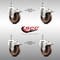 Service Caster 4 Inch 316SS High Temp Glass Filled Nylon 3/8 Inch Stem Caster Set Lock Brake SCC-SS316TSTTL20S414-GFNSHT-381615-4 - alternate 1